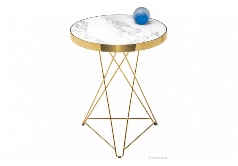 Стол деревянный Milena white / gold (60x76)