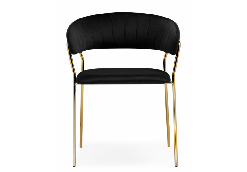 Стул на металлокаркасе Kamelia 1 black / gold (60x52x79)