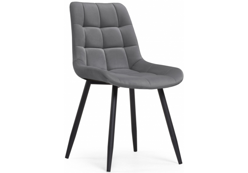 Стул на металлокаркасе Челси темно-серый / черный (50x60x80). 