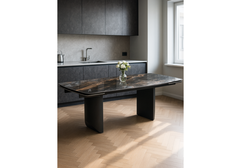 Керамический стол Маре 200(260)х100х77 neodom titanium lawa nero / черный (100x77)
