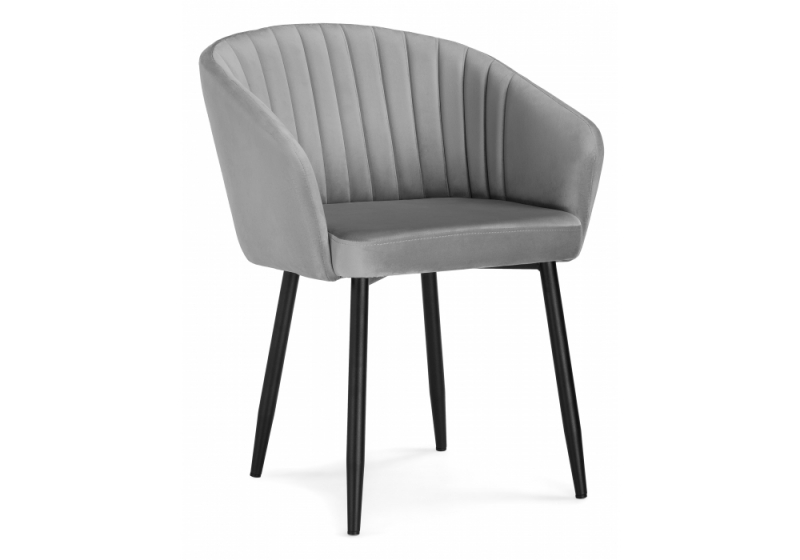 Стул на металлокаркасе Корсо темно-серое / черное (64x64x78). 