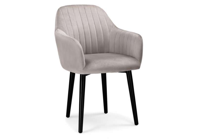 Стул на металлокаркасе Бри дымчатое / черное (57x55x81). 