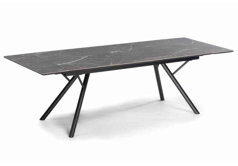 Керамический стол Ворен 180(240)x90 nero markina / черный. 