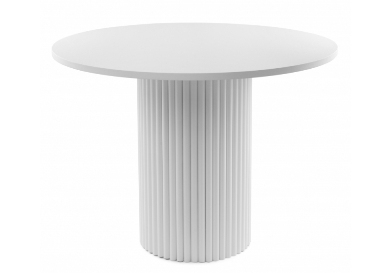 Стол деревянный Барел 90 белый / белый (90x75). 