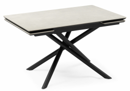Керамический стол Мэриан 120(180)х80 carmen light grey / черный (80x75)
