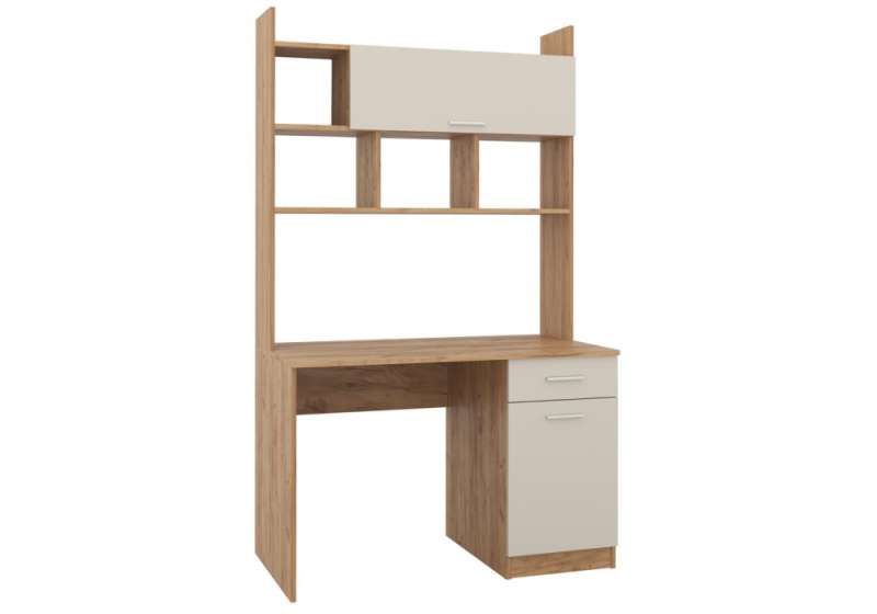 Компьютерный стол Бишоп 2 112х57х180 дуб крафт золотой / кашемир (112x57x180). 